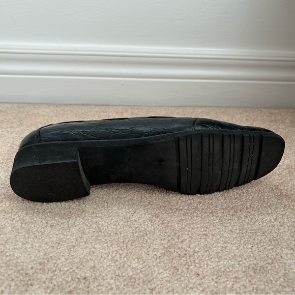 SALVATORE FERRAGAMO Crocodile Leather Loafers Size 10 Extra Narrow - Picture 14 of 15